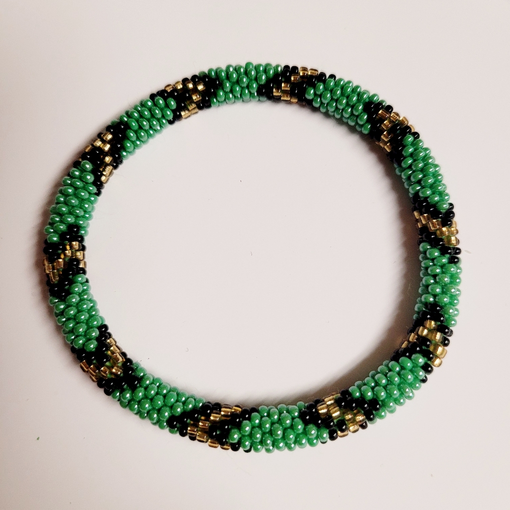 Sashka Co, Aid Through Trade, Lotus Sky Roll On Beaded Bracelet
